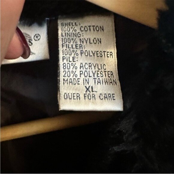 Y2K Barn Trucker Brown Corduroy Jacket with Black Faux Fur Collar Size XL - Picture 8 of 12